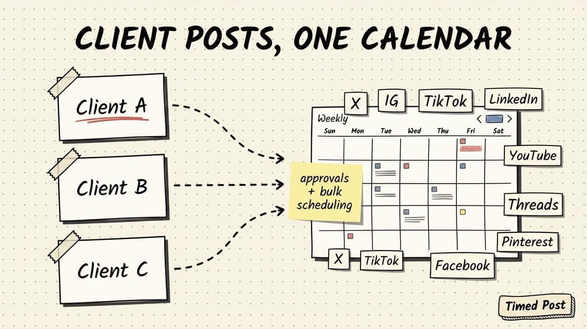Best Social Media Scheduler for Small Agencies Managing Multiple Clients