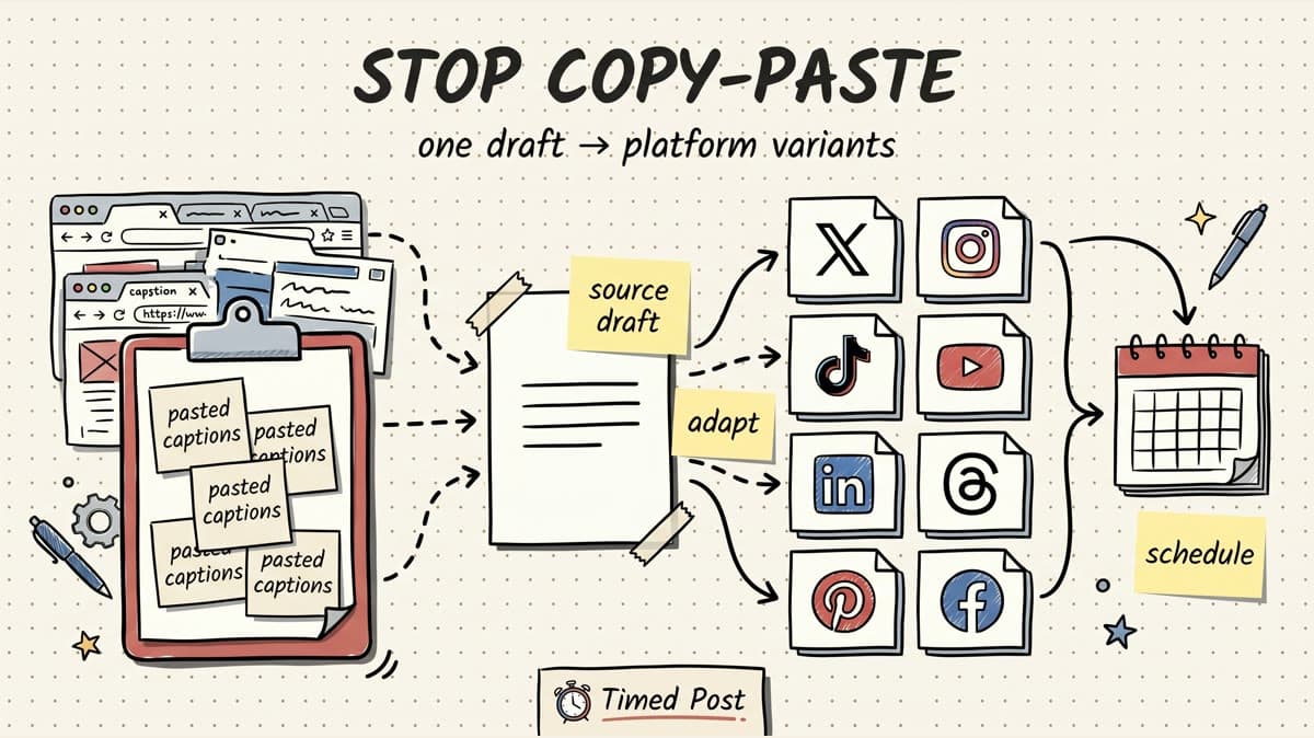 How to Stop Copy-Pasting the Same Post Across Every Social Platform